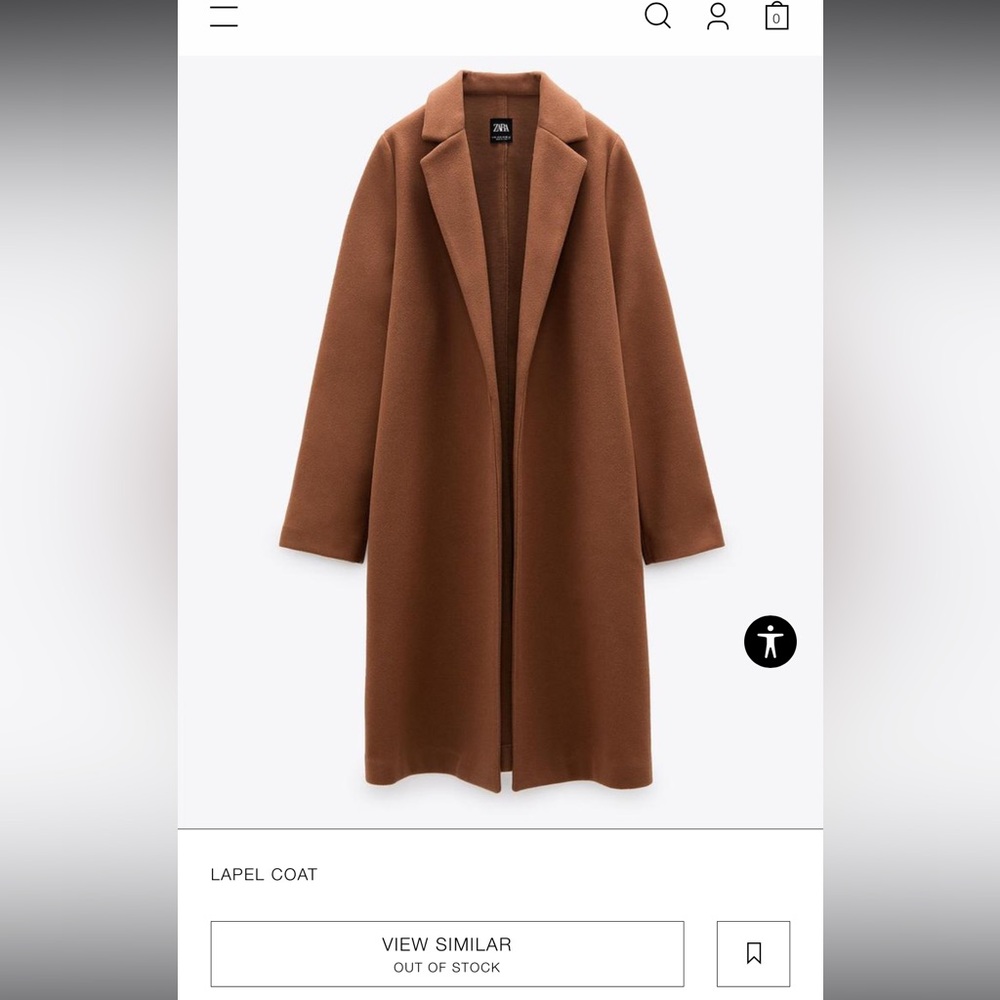 Zara collard Peacoat